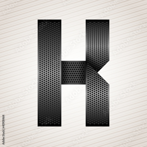 Letter metal ribbon - K