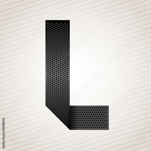 Letter metal ribbon - L
