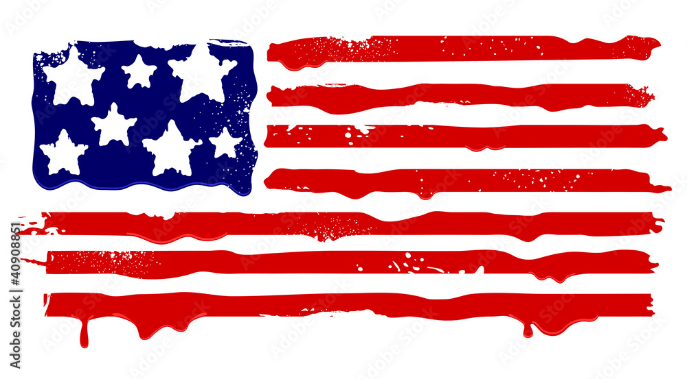 Abstract grunge flag of USA. Vector illustration. Abstract grunge flag of USA. Vector illustration.