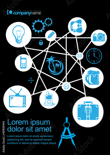 template for info graphics. icons set.