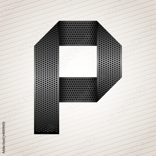 Letter metal ribbon - P