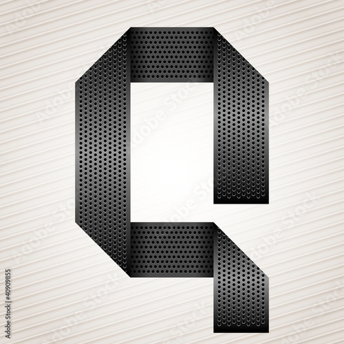 Letter metal ribbon - Q