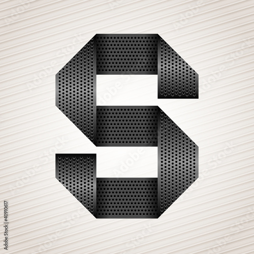 Letter metal ribbon - S
