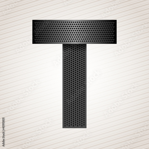 Letter metal ribbon - T