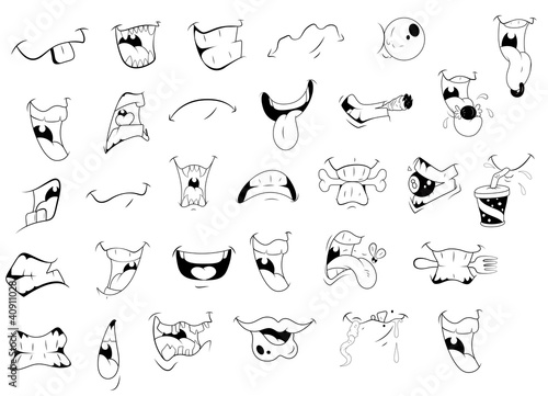 Cartoon Mouth Expressions
