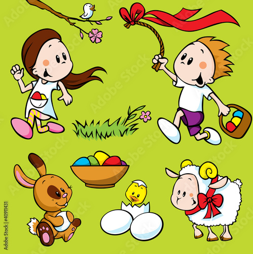 happy easter elements