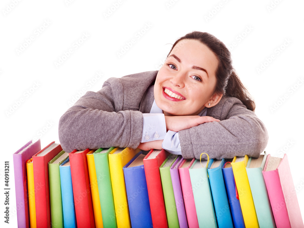 Woman holding book. Woman holding book.