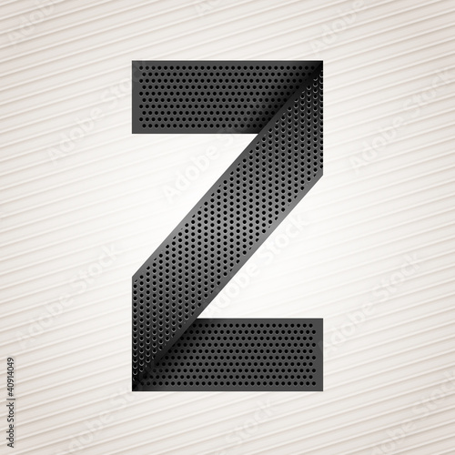 Letter metal ribbon - Z