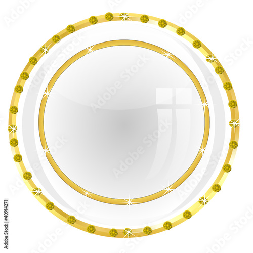 White brilliant button