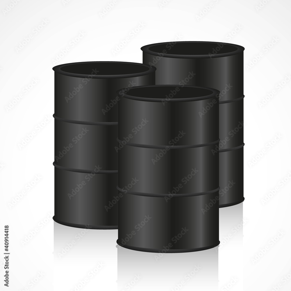 barrels isolated on black barrels isolated on black
