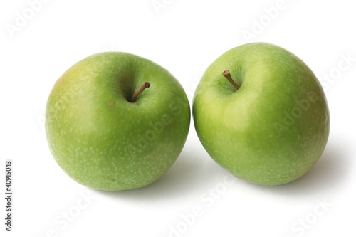 due mele verdi_sfondo bianco