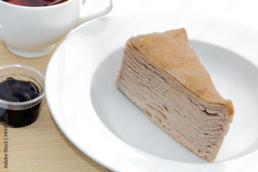 Chocolate crepes cake Chocolate crepes cake