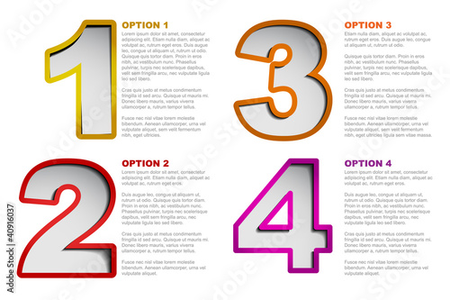 One two three four - vector progress background