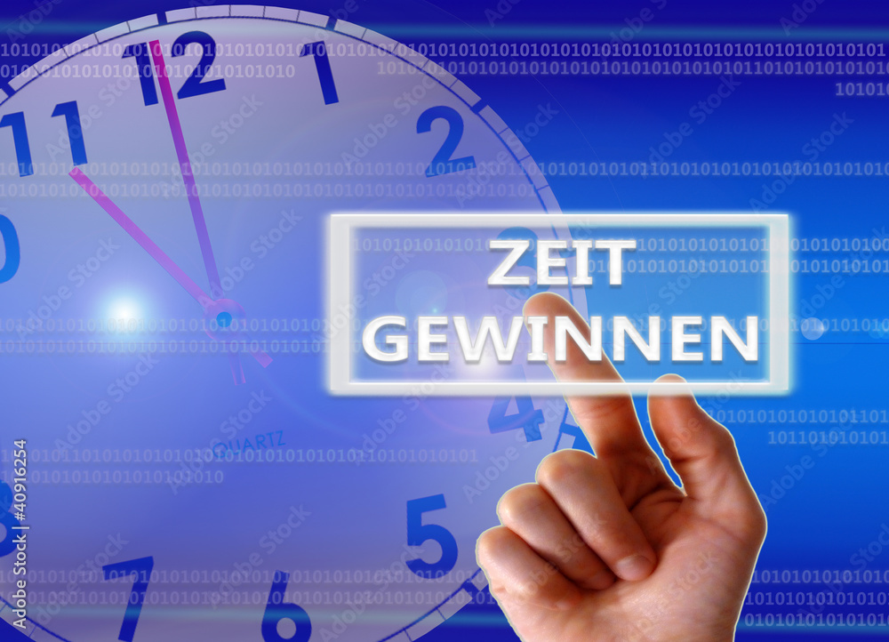 Naklejka premium Zeit Gewinnen