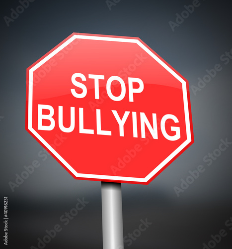 Stop bullying sign.