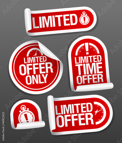 Limited offer sale stickers set