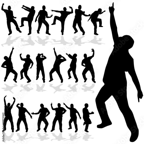 man dancing vector silhouette