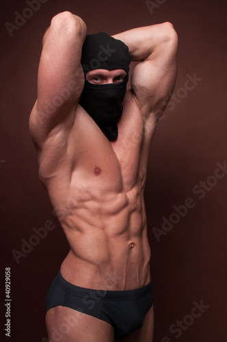 Athlete in a mask photo