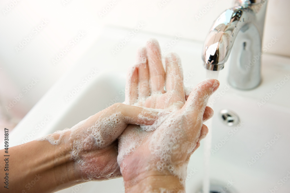 Fototapeta premium washing hands