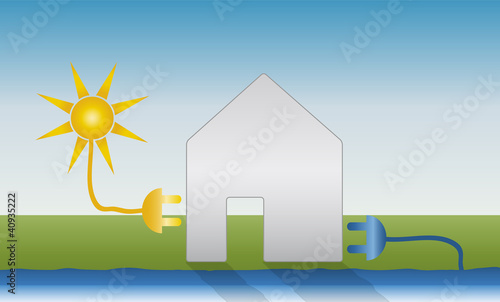 house with regenerative power supply