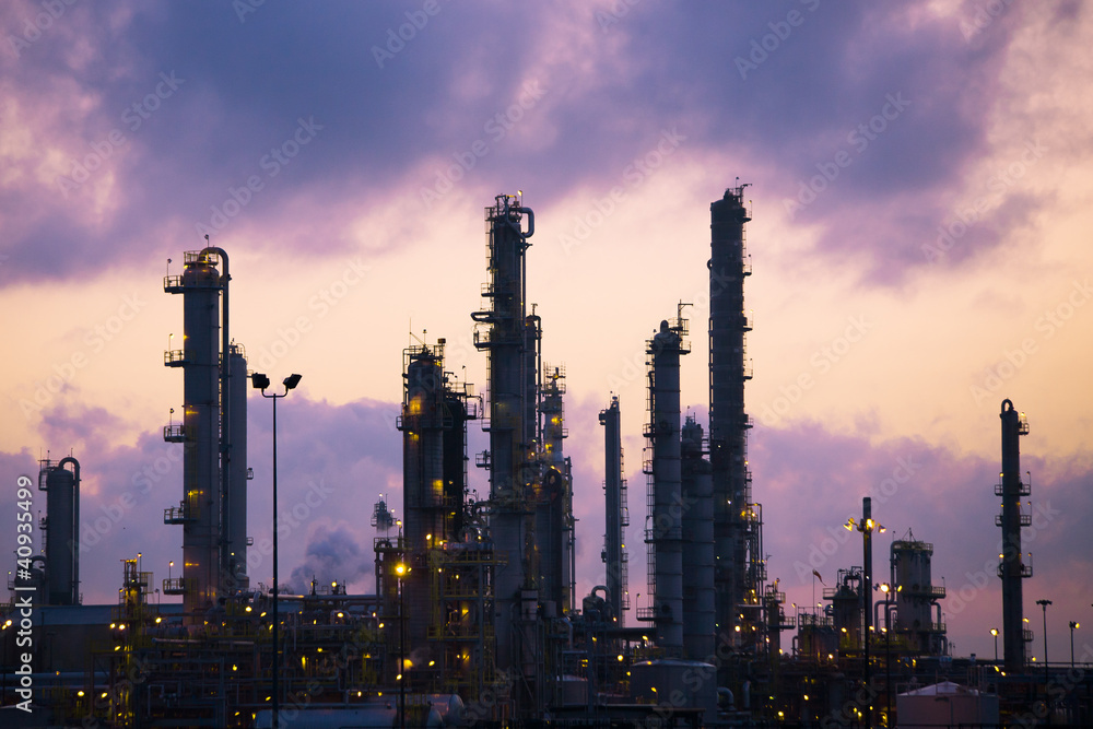 Oil Refinery at Dawn