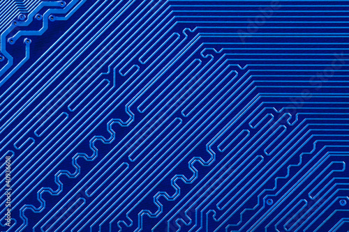 Blue electronic circuit board