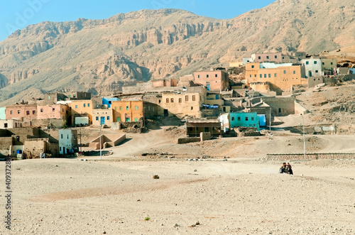 village in desert, Egypt