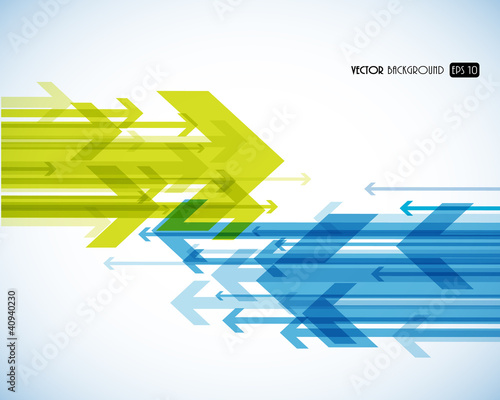 Abstract background with colorful arrows.