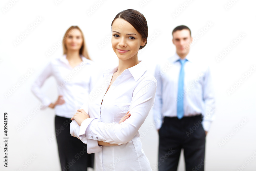 three successful young business persons together three successful young business persons together