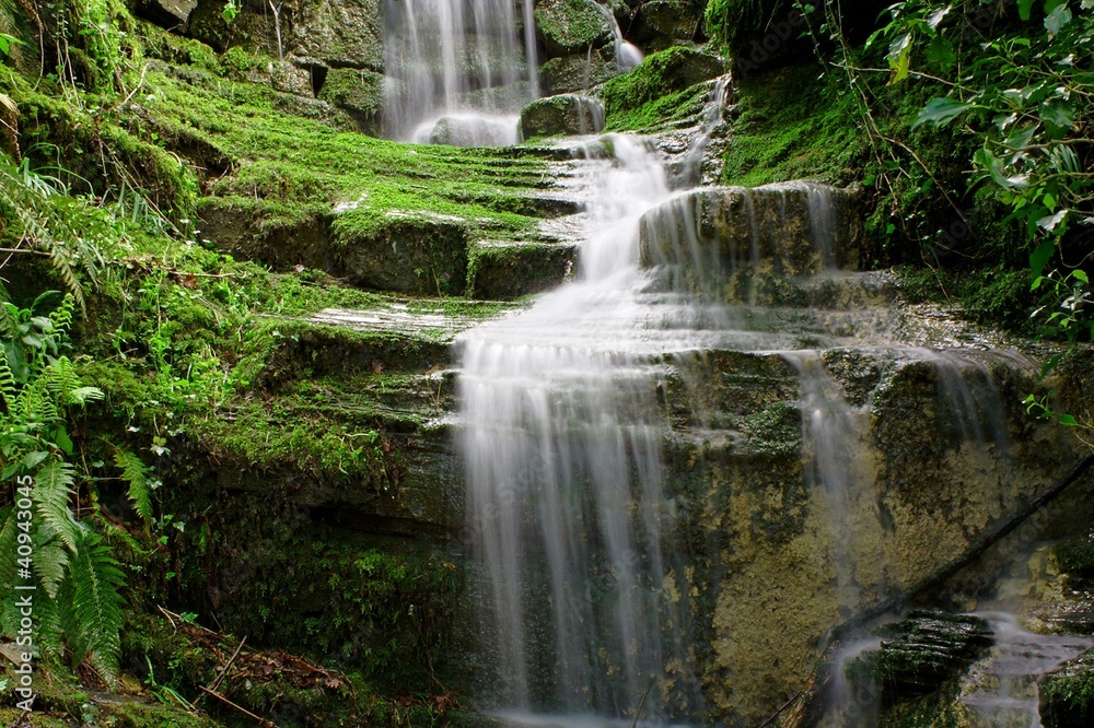 waterfall in Italian forest waterfall in Italian forest