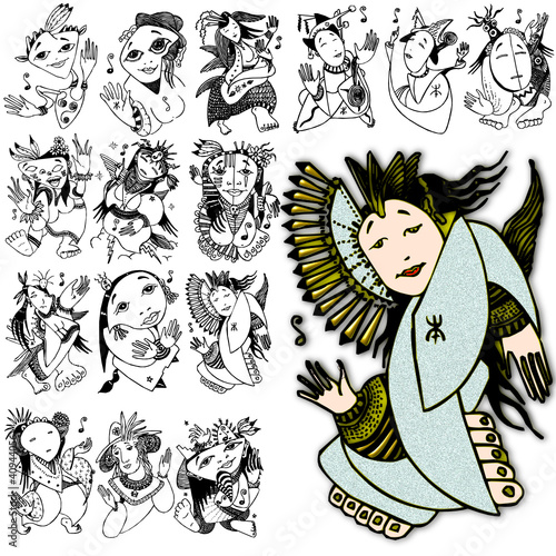 action diva style character design asia costume