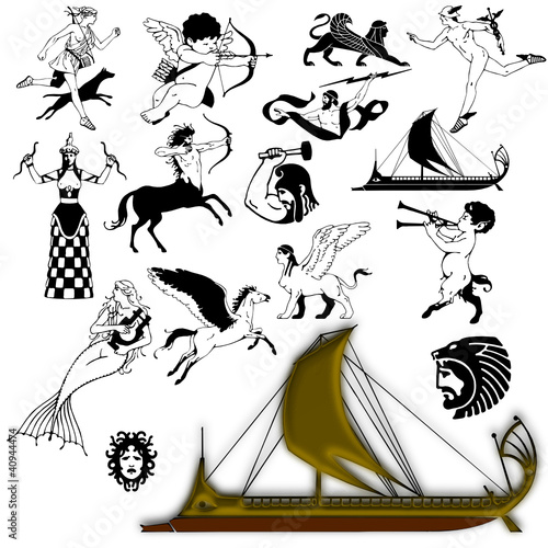 action mythology character design warriors ship