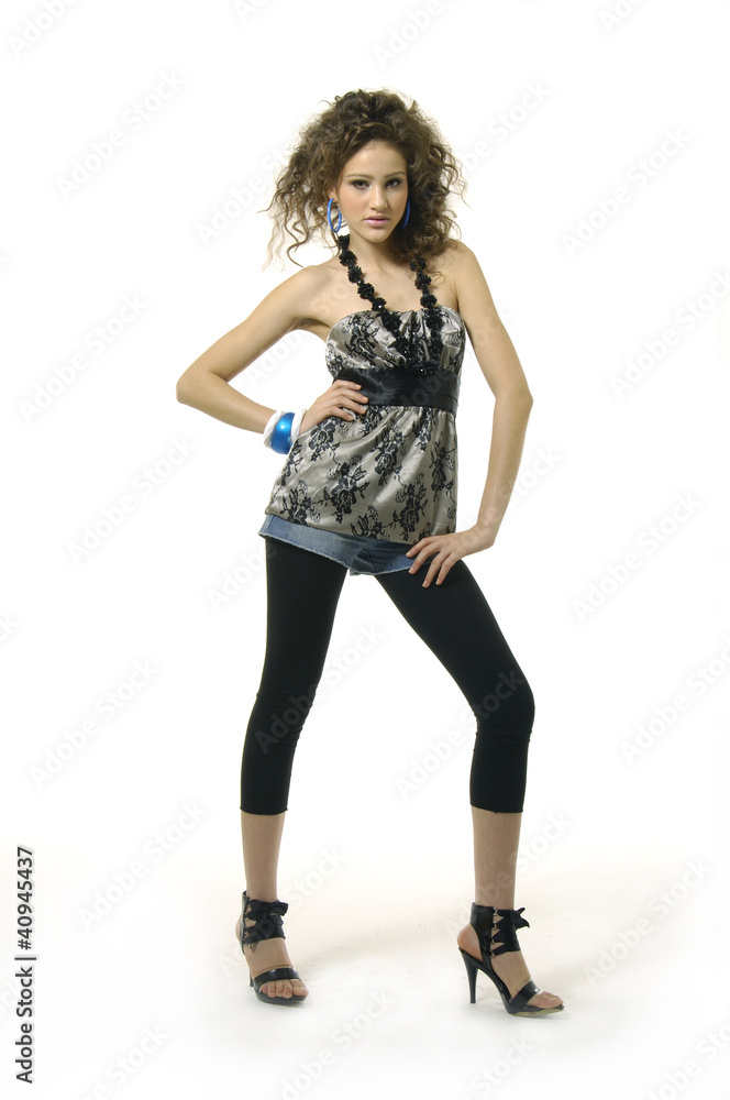 Dynamic image of a beautiful woman shot in studio Dynamic image of a beautiful woman shot in studio