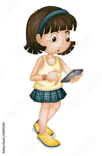 girl with phone