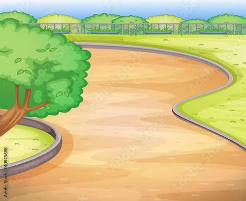 Empty schoolyard