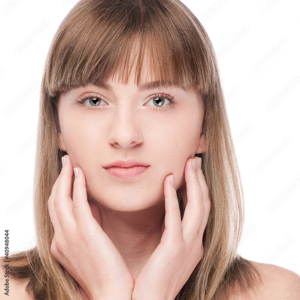 Young woman with perfect health skin of face Young woman with perfect health skin of face