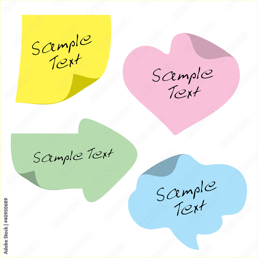 Stickers for text, design. Note. Vector. Stickers for text, design. Note. Vector.