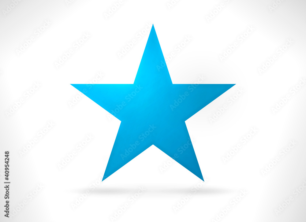 Blue abstract star shape Blue abstract star shape