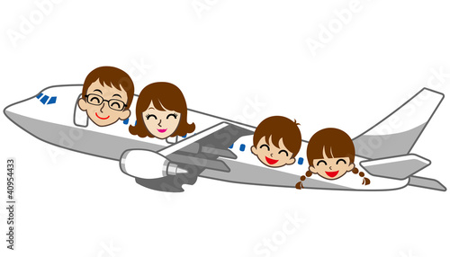Family Travel airplane
