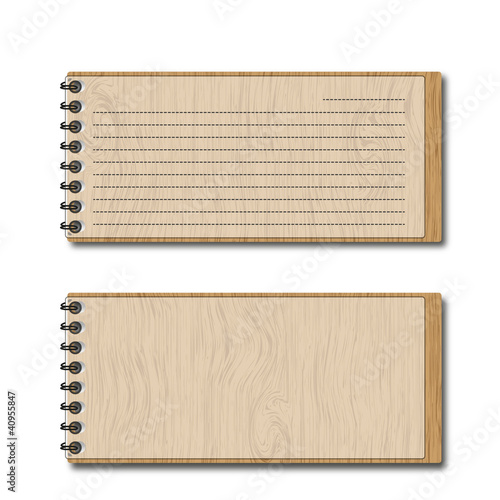 New pattern wooden pocketbook and lines papers.