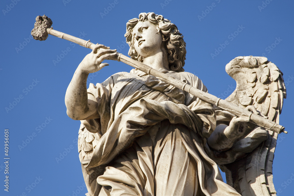 Fototapeta premium Rome - Angel with Sponge from Angel s bridge