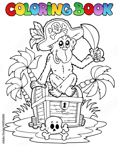 Coloring book with pirate theme 3