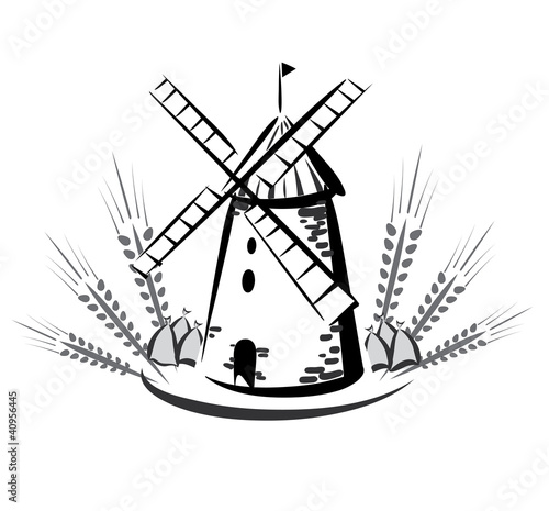 wind mill emblem, symbol