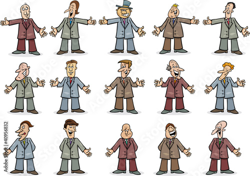 happy businessmen collection