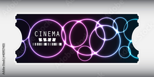 special movie ticket with plasma design