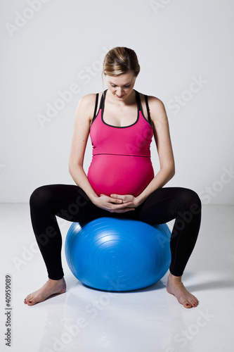 Pregnant woman relaxing