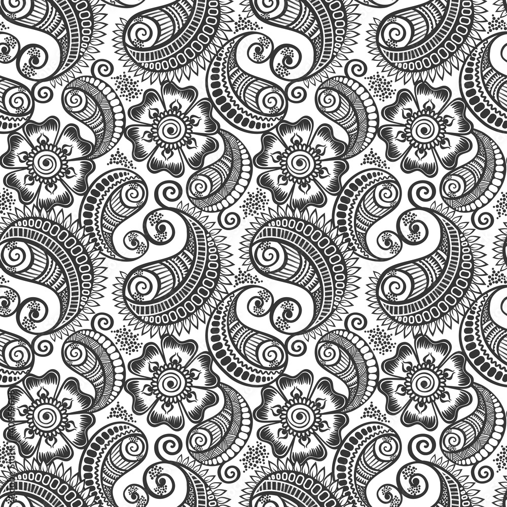 Seamless elegant paisley pattern