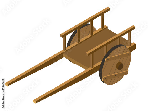 Mittelalterlicher Karren Vektor