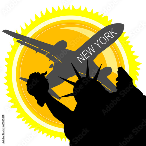 travel in new york vector illustration