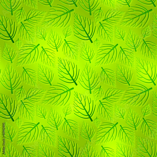 Vector seamless pattern of organic green